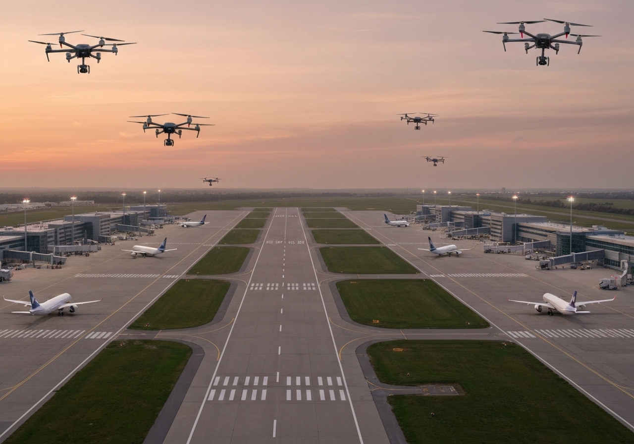 Droneobservasjoner lammer Eindhoven lufthavn