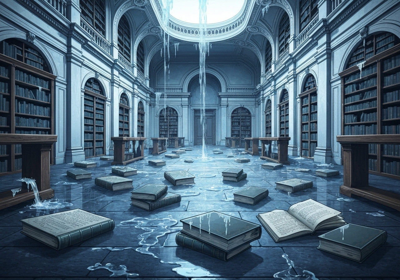 Vannlekkasje i Louvre-museet skader hundrevis av bøker