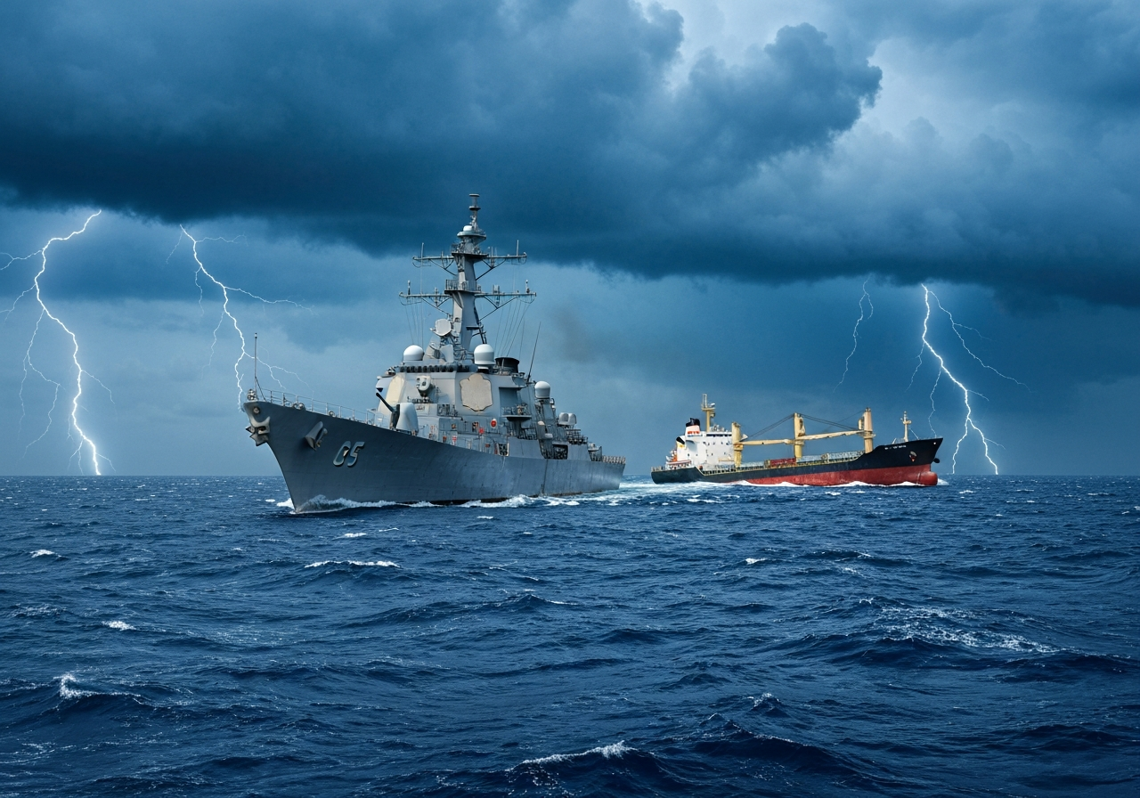 USA beslaglegger iransk lasteskip i Omanbukta