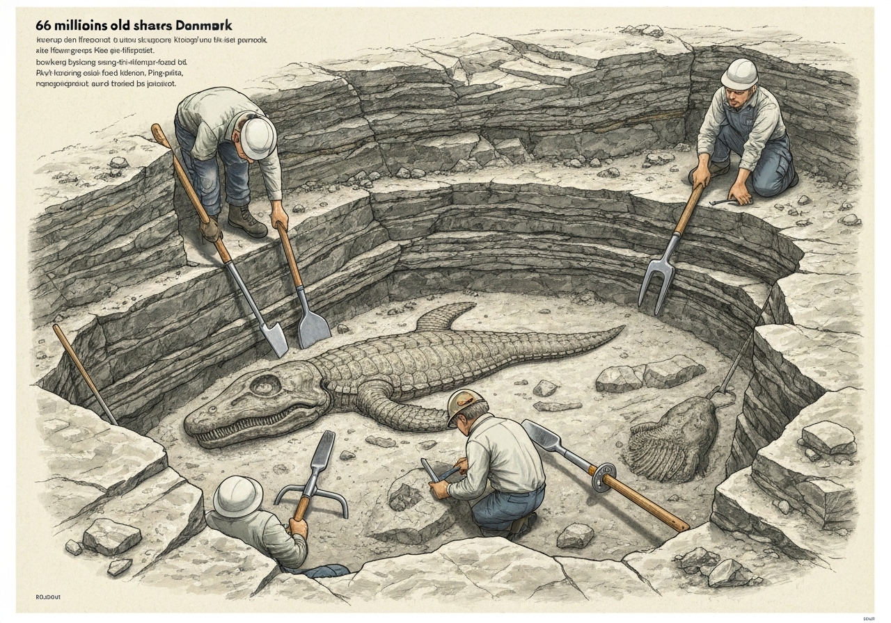 66 millioner år gammelt mystisk fossil funnet i Danmark