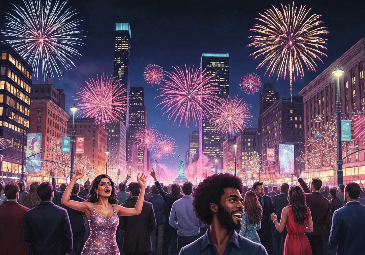 De 10 beste byene å feire nyttårsaften i 2025