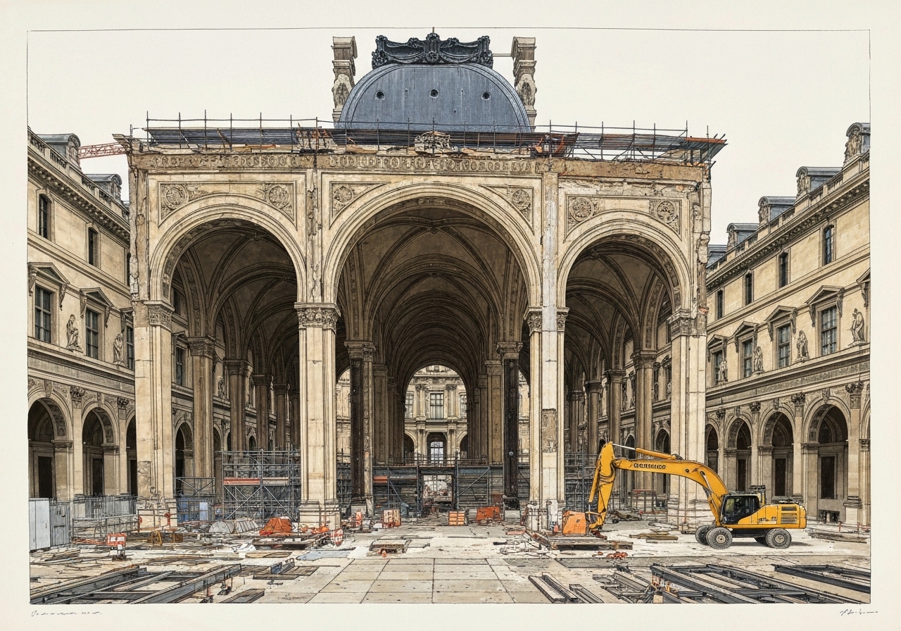 Louvre-museet i Paris stenger galleri grunnet strukturelle svakheter