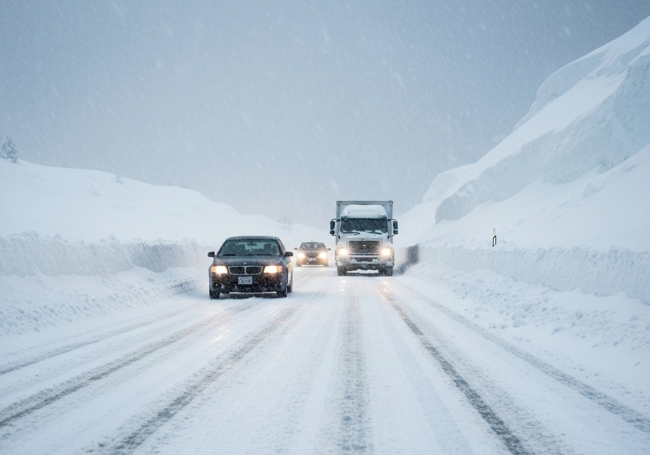 Kraftig snøfokk skaper utfordrende kjøreforhold flere steder i landet