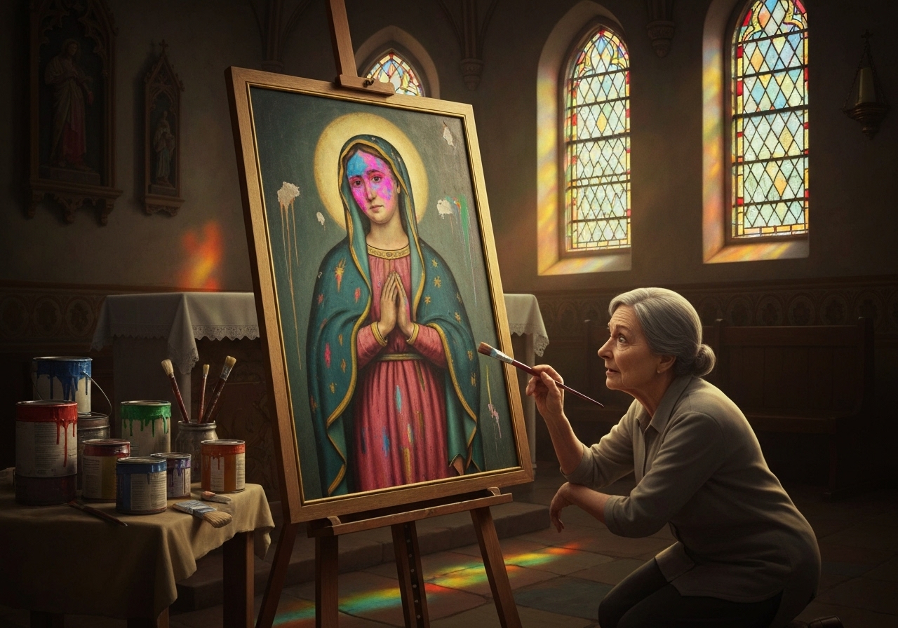 Mislykket restaurering av Jomfru Maria-maleri vekker oppsikt