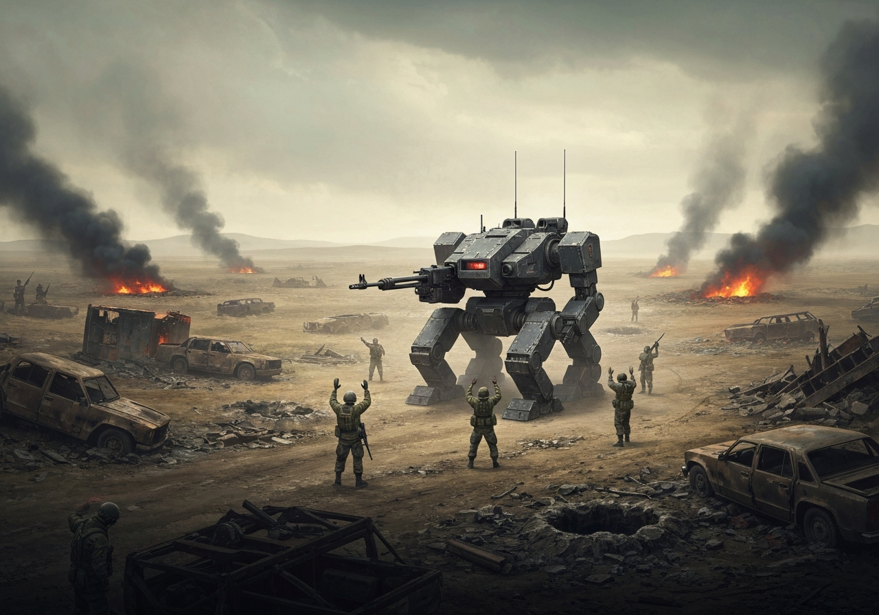 Russiske soldater overgir seg til ukrainsk robot i historisk hendelse