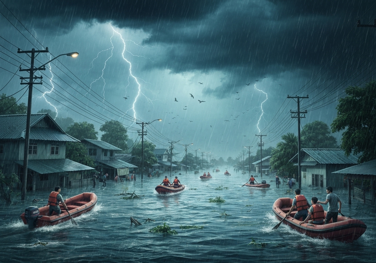 Massive flommer i Sørøst-Asia: Nær 600 bekreftet omkommet