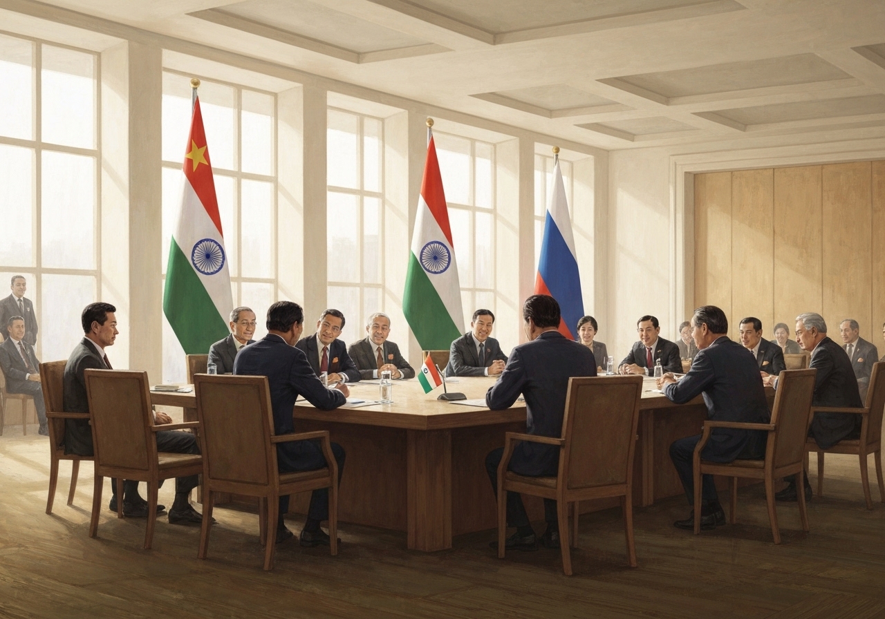 Xi Jinping vert for Modi og Putin under SCO-toppmøtet