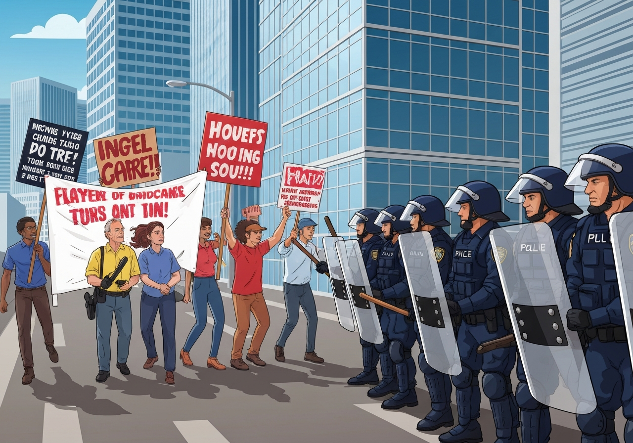 Sammenstøt mellom politi og demonstranter i Milano under vinter-OL