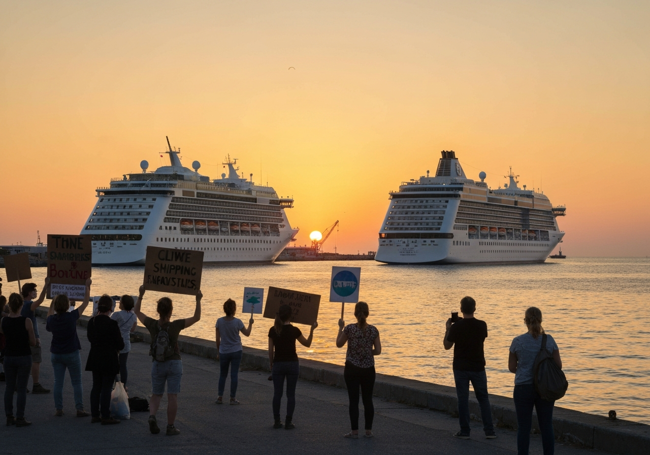 Protester på Kanariøyene mot ankomst av virusrammet cruiseskip