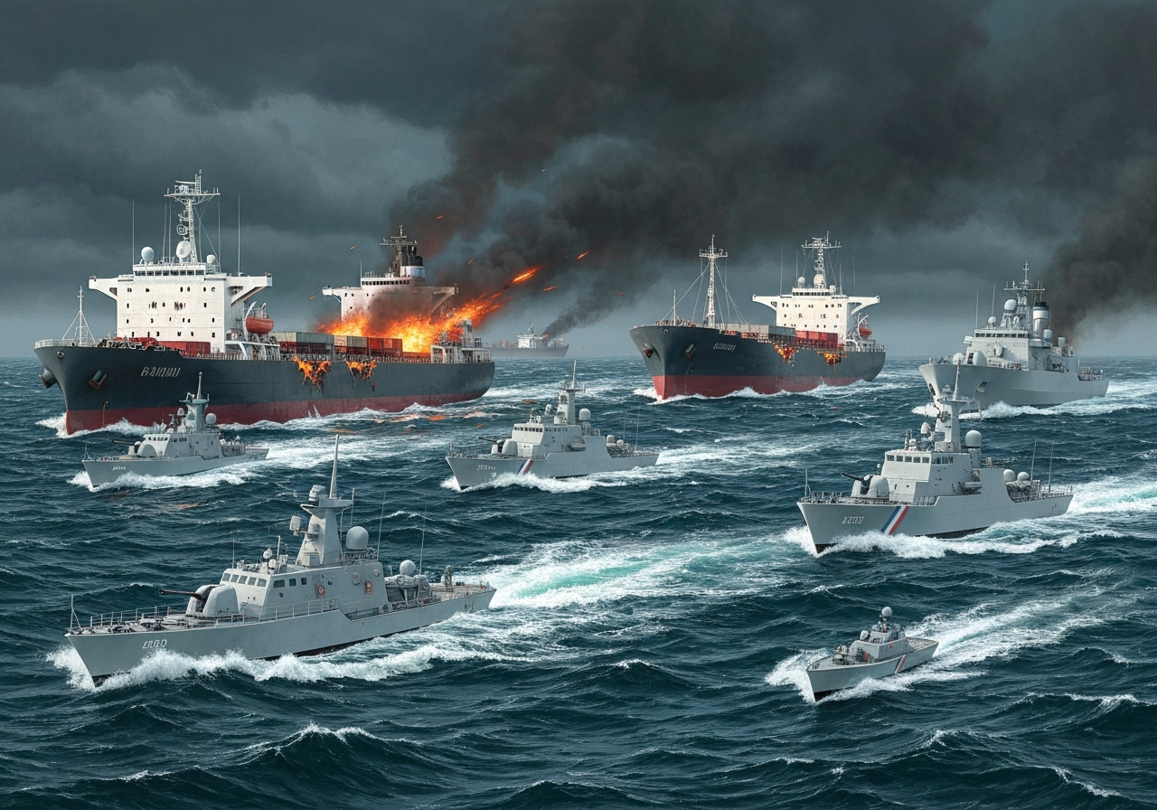 Iran beslaglegger to lasteskip i Hormuzstredet etter angrep på tre fartøy