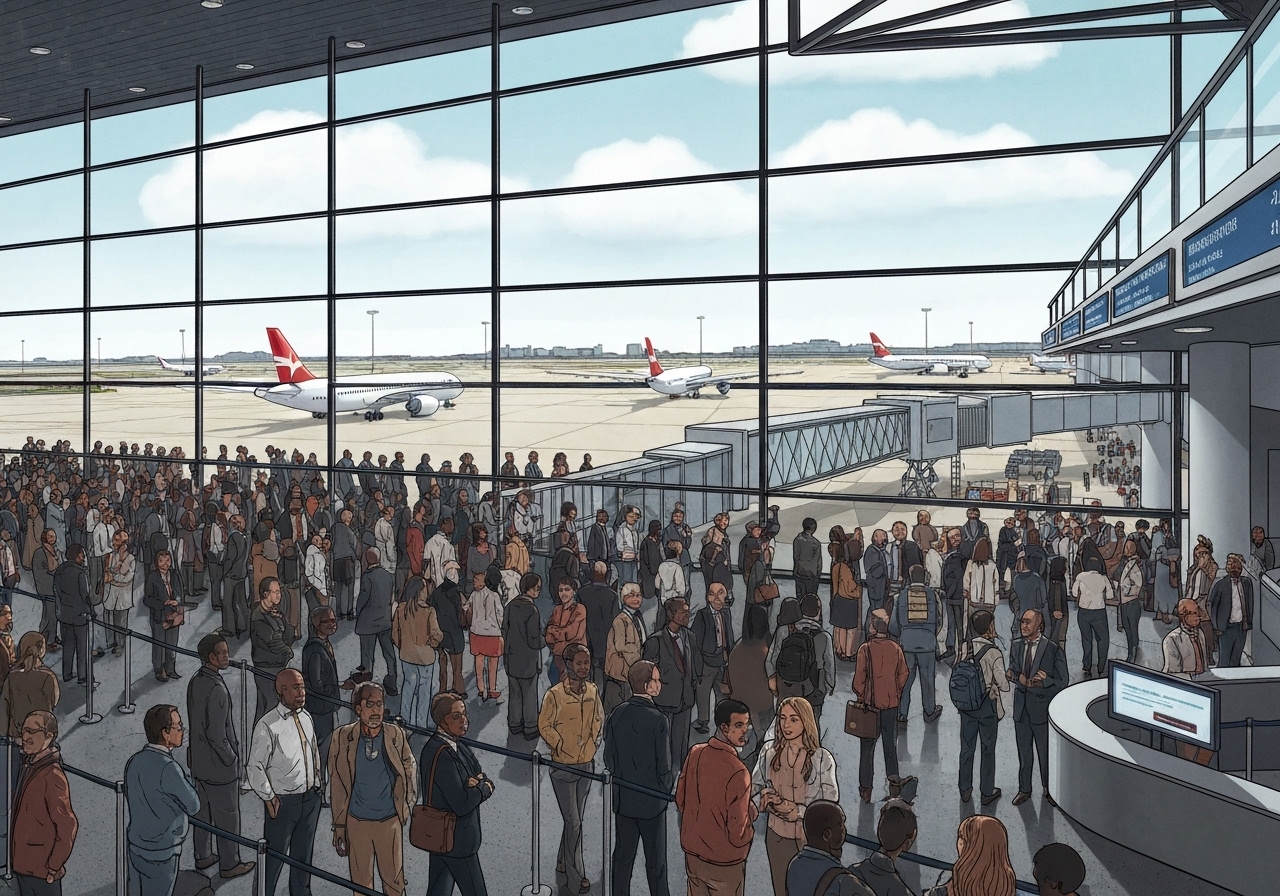 Regjeringsnedstengning i USA lammer flytrafikken