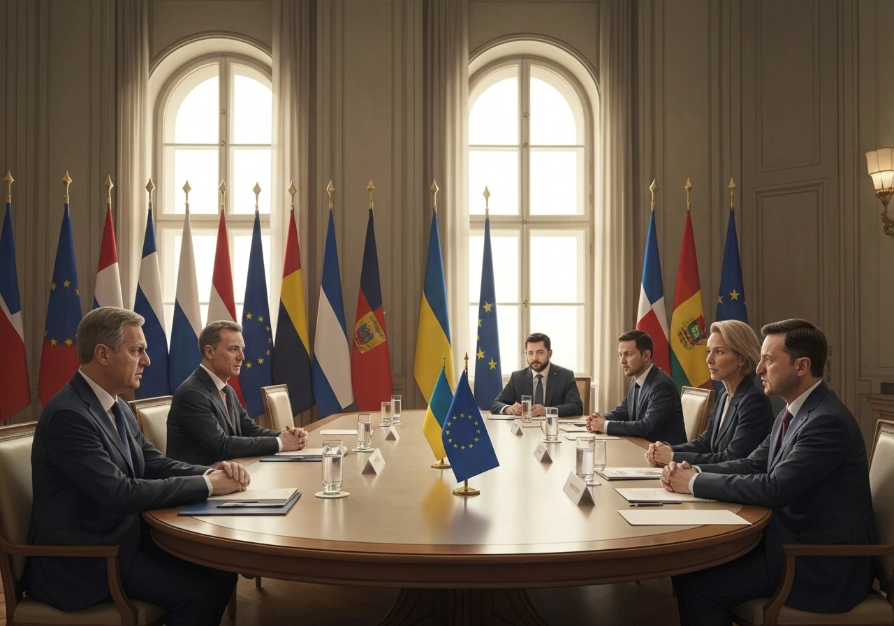 Zelenskyj møter europeiske ledere i Berlin for å diskutere fredsplan