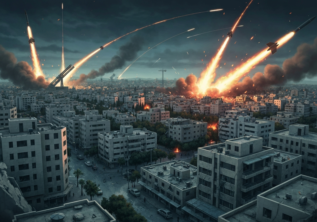 Iran avfyrer bølger av missiler mot Israel