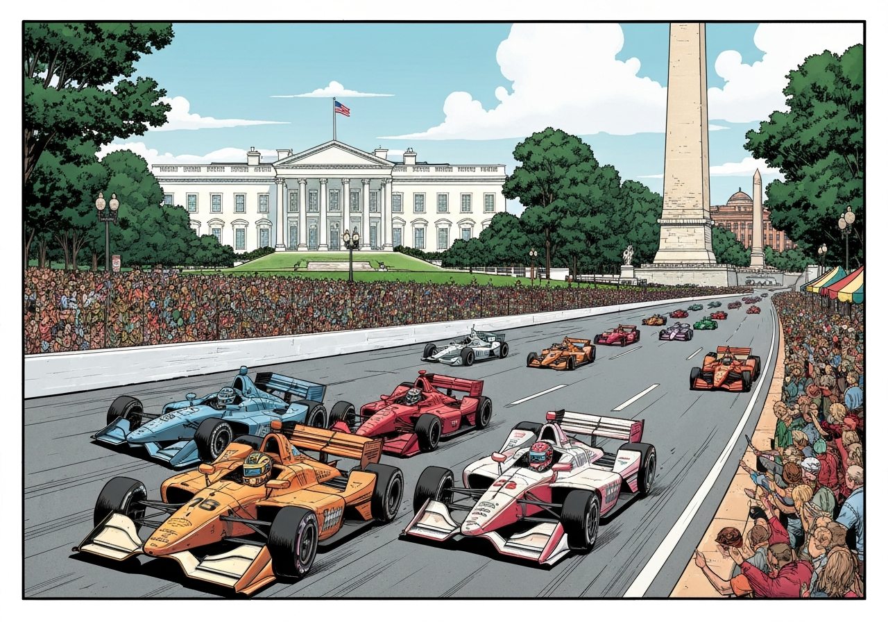 IndyCar-løp planlagt i Washington D.C. for å feire USAs 250-årsjubileum