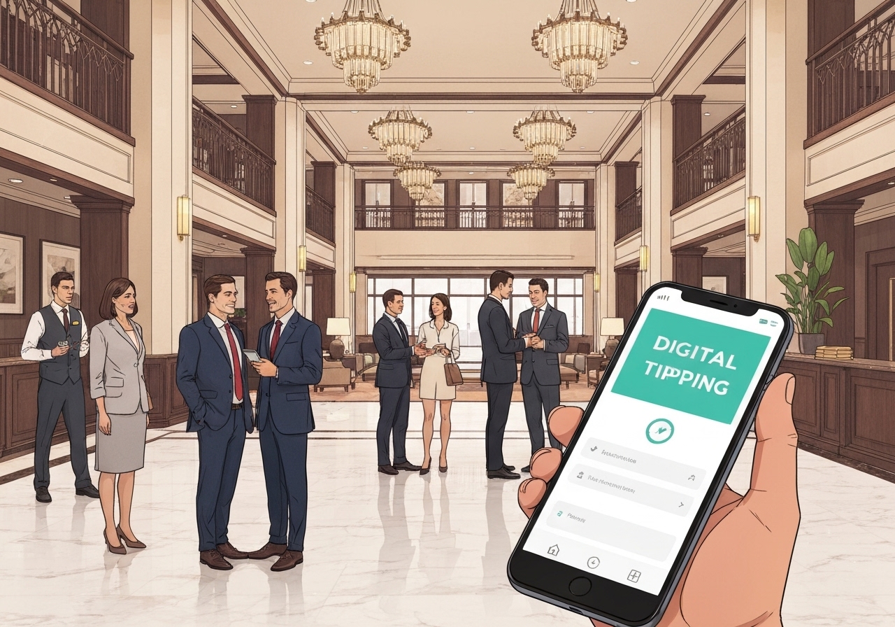 Marriott introduserer digital tipping i appen for å redusere lønnskostnader