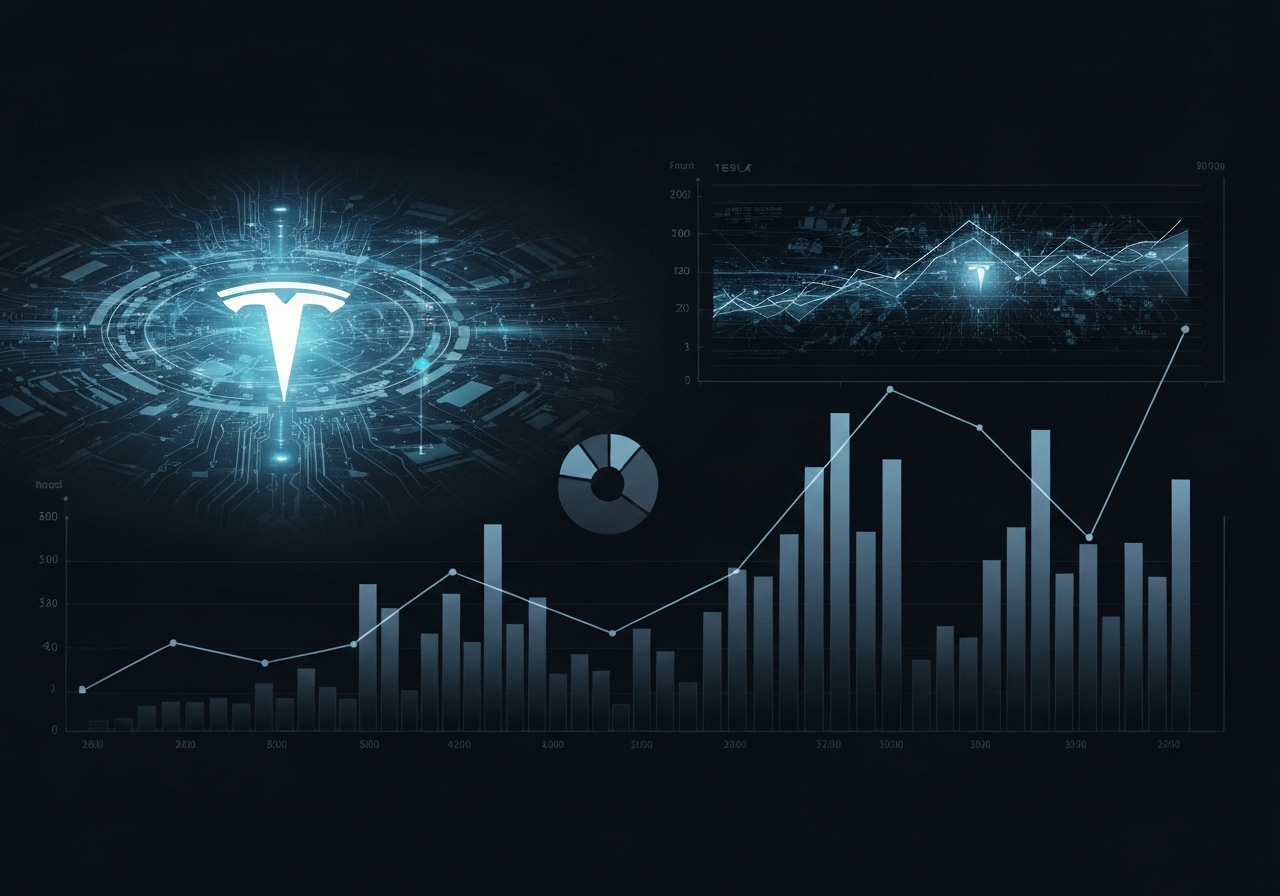 Tesla rapporterer sitt første årlige inntektsfall