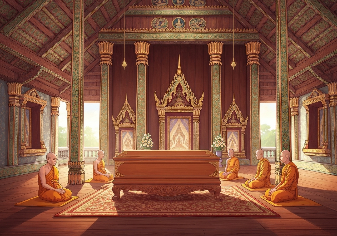 Thailandsk kvinne våkner i kiste rett før kremasjon