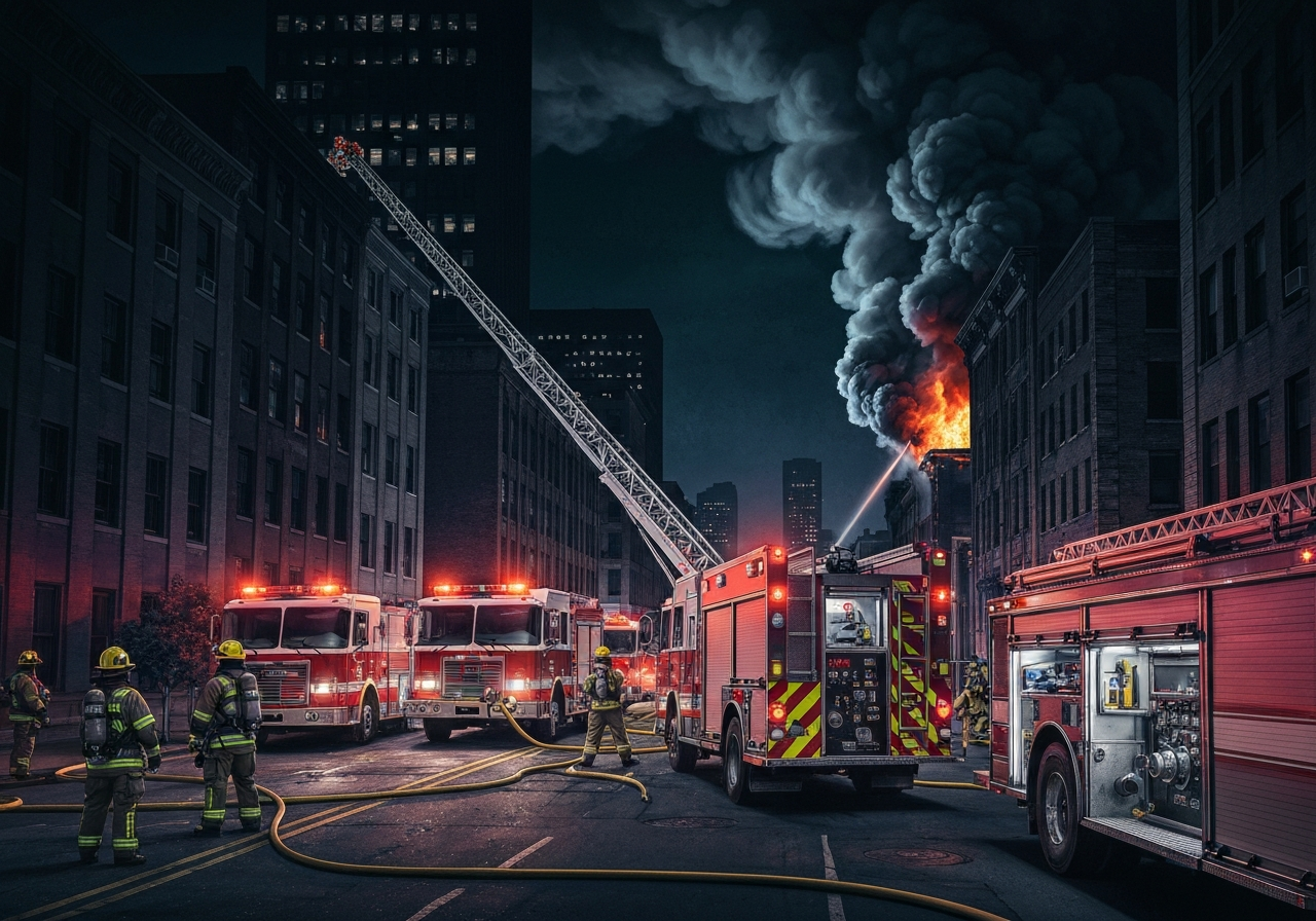 Kraftig brann i bygård ved Alexander Kiellands plass