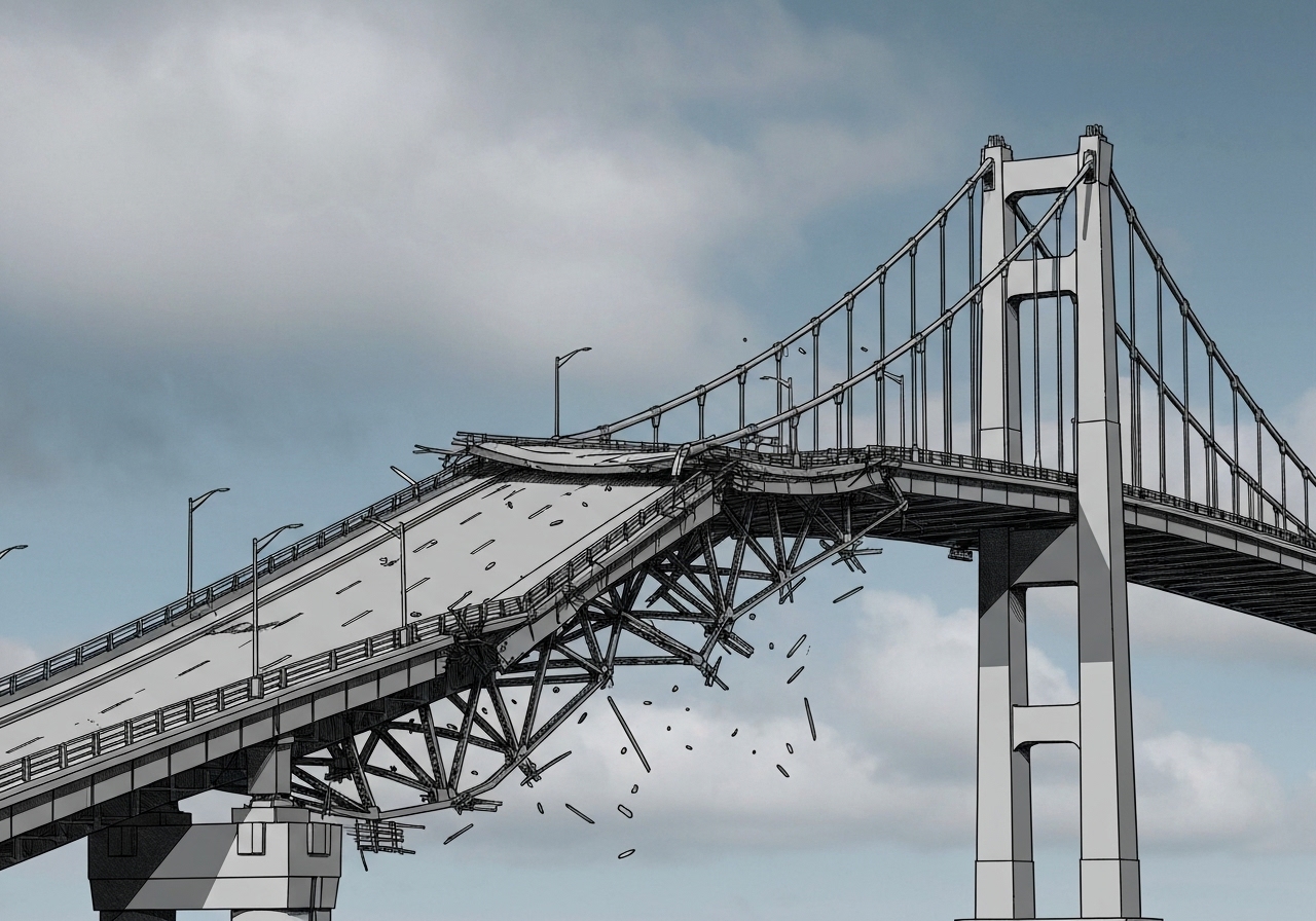 Bro kollapser måneder etter åpning