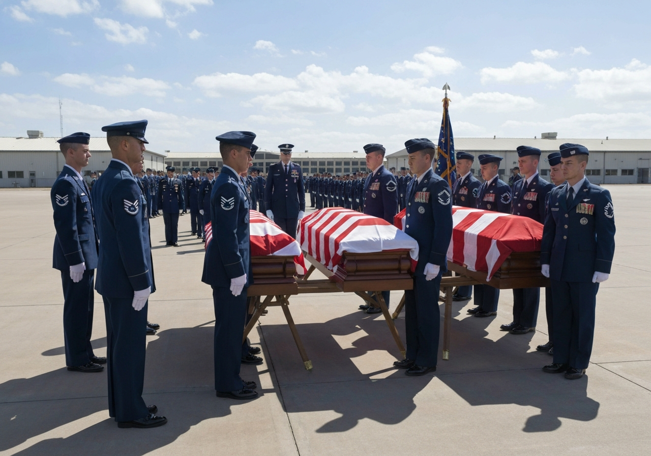 President Trump deltar i seremoni for falne soldater fra Midtøsten