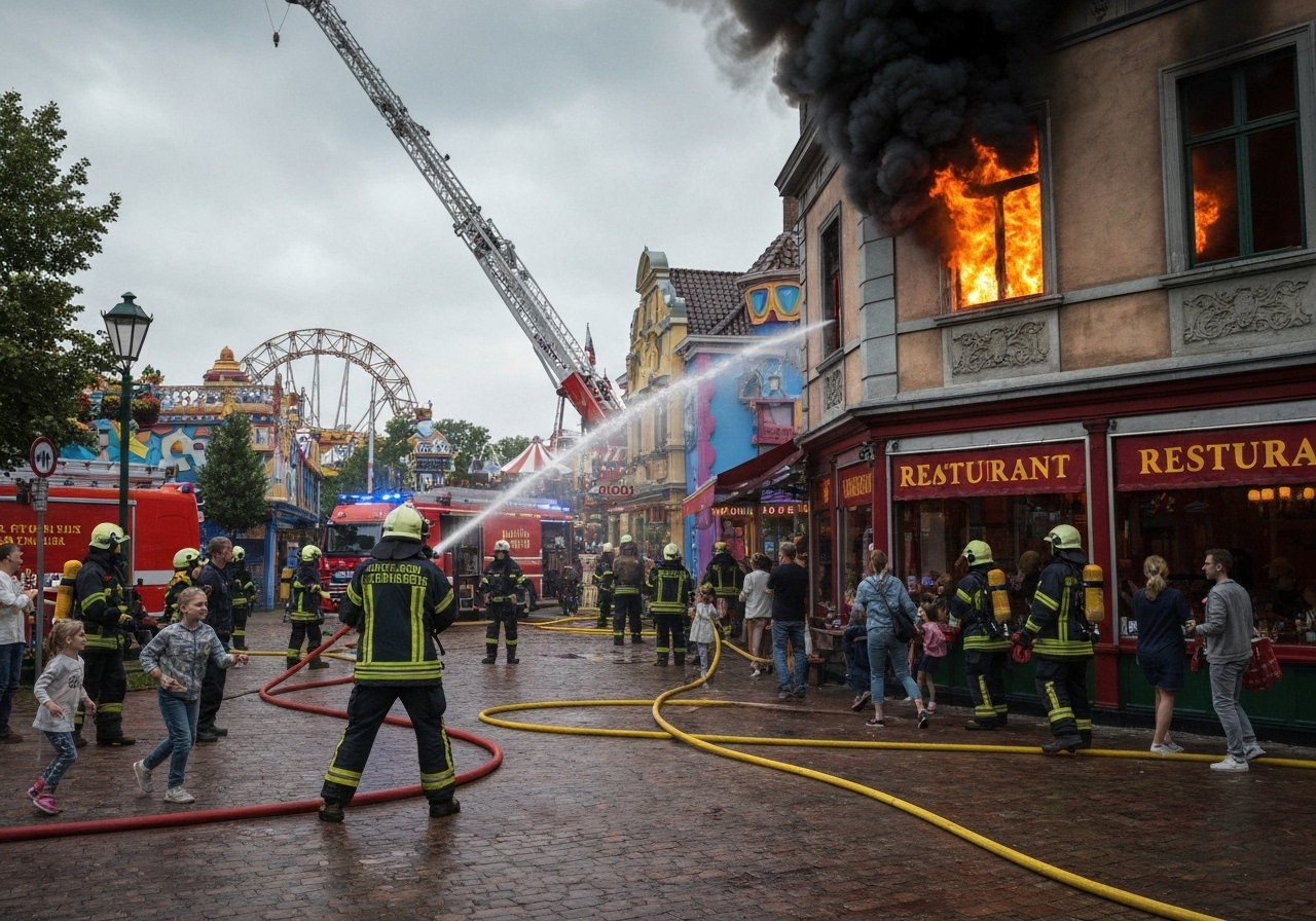Brann i Restaurant Grøften i Tivoli – Gjestene evakuert