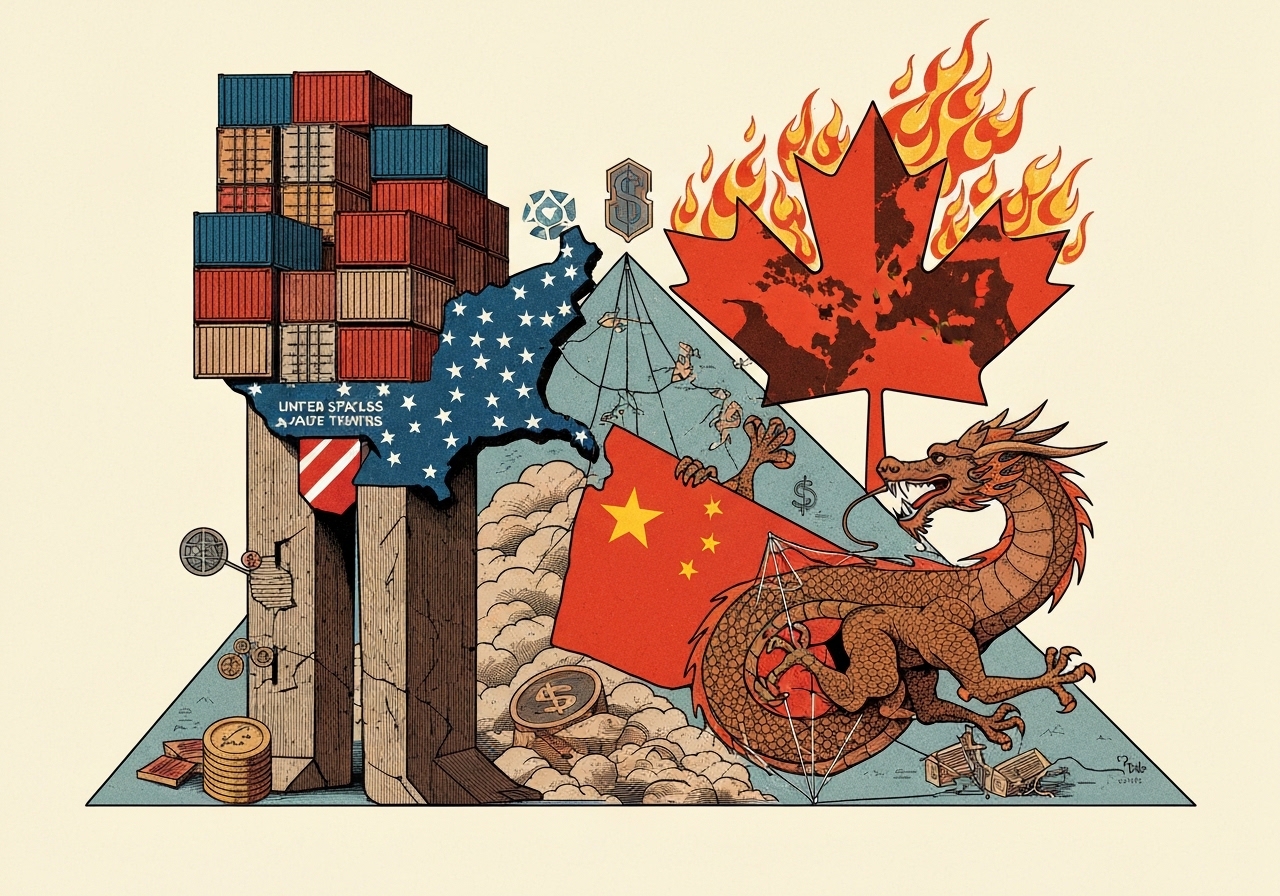 Trump truer Canada med 100 prosent toll på grunn av handelsavtale med Kina