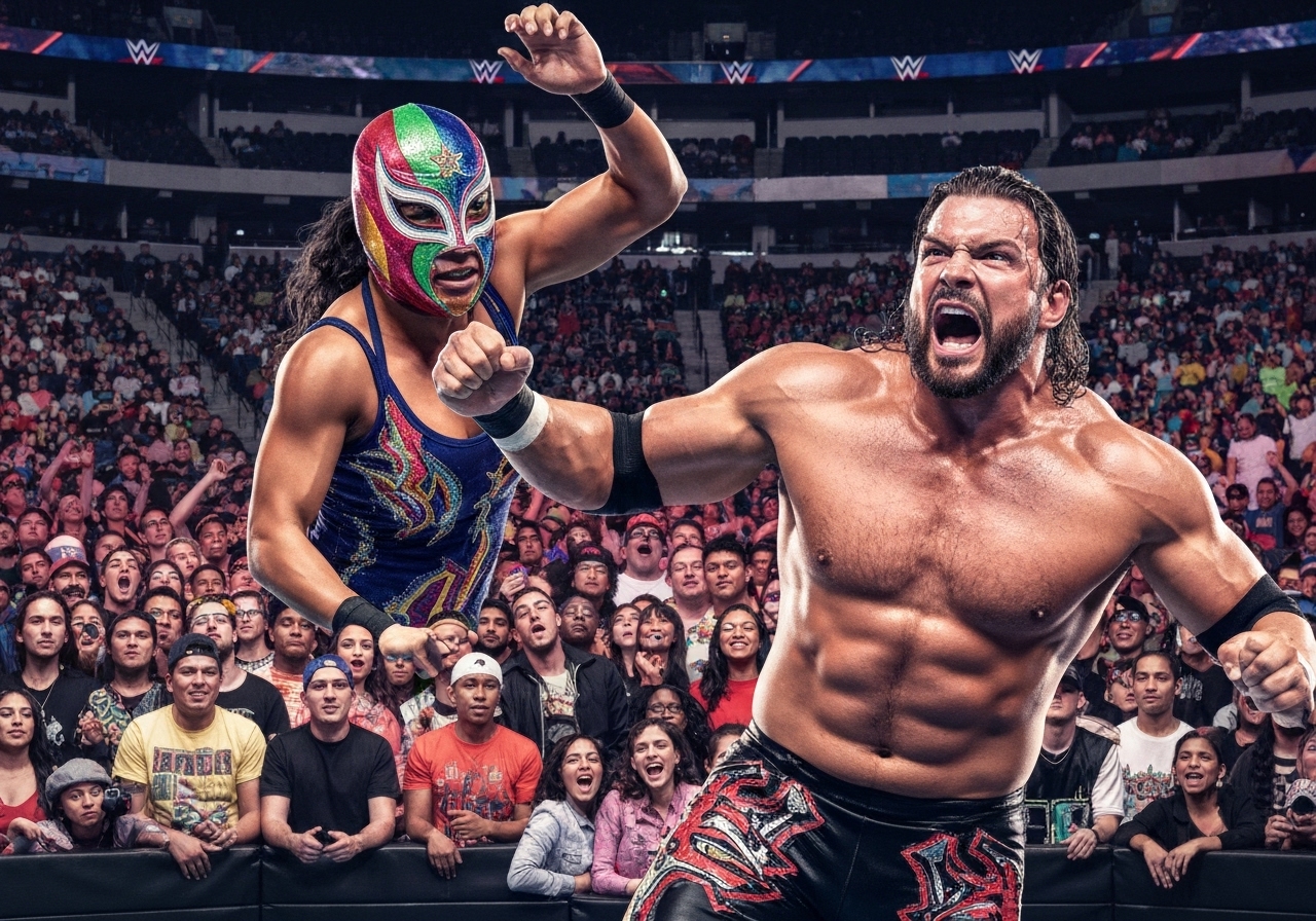 El Hijo del Vikingo forsvarer AAA Mega Championship mot WWE-stjerner på Triplemanía XXXIII