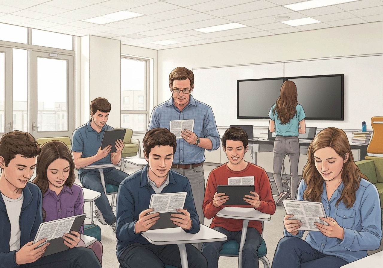 Færre hele bøker leses i amerikanske videregående skoler