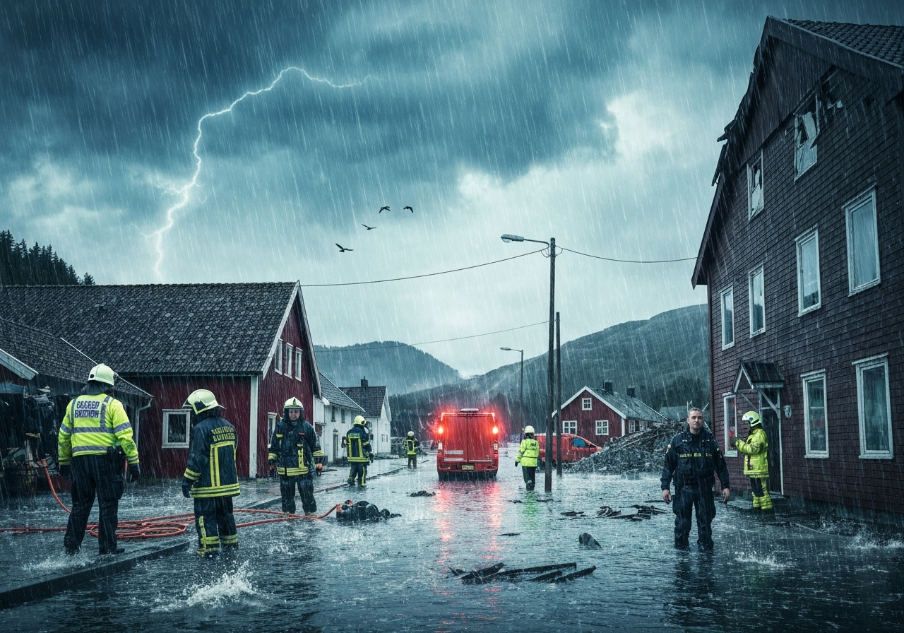 Norske kommuner rammet av økende naturskader grunnet klimaendringer