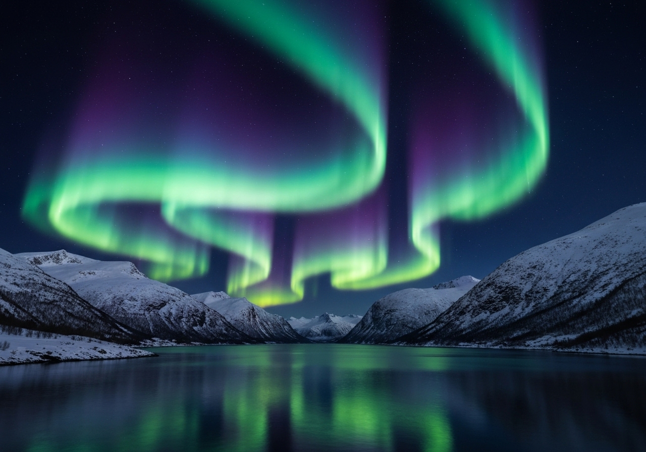 Koronahull på solen gir spektakulært nordlys over hele Norge