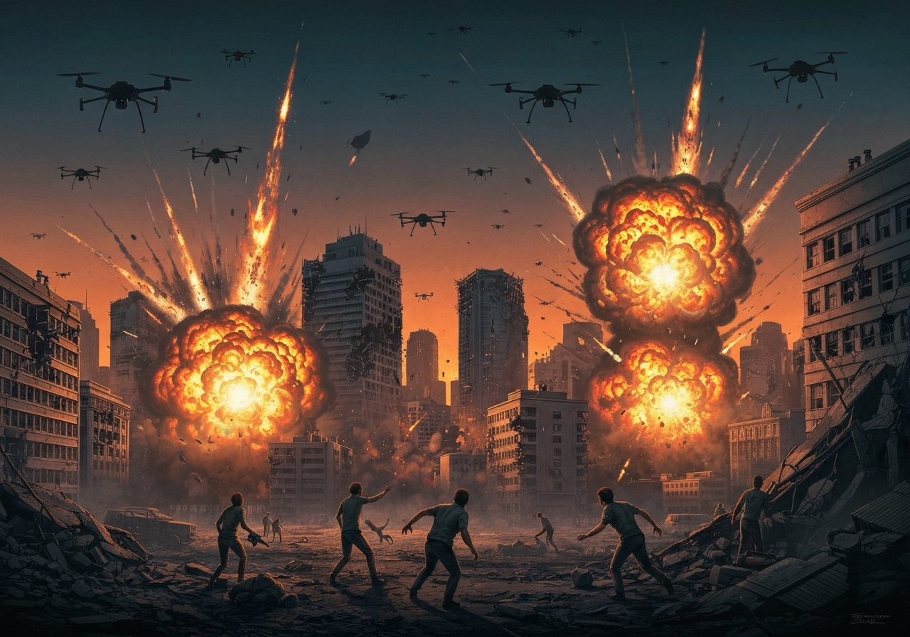 Russiske angrep rammer Kyiv og flere ukrainske byer