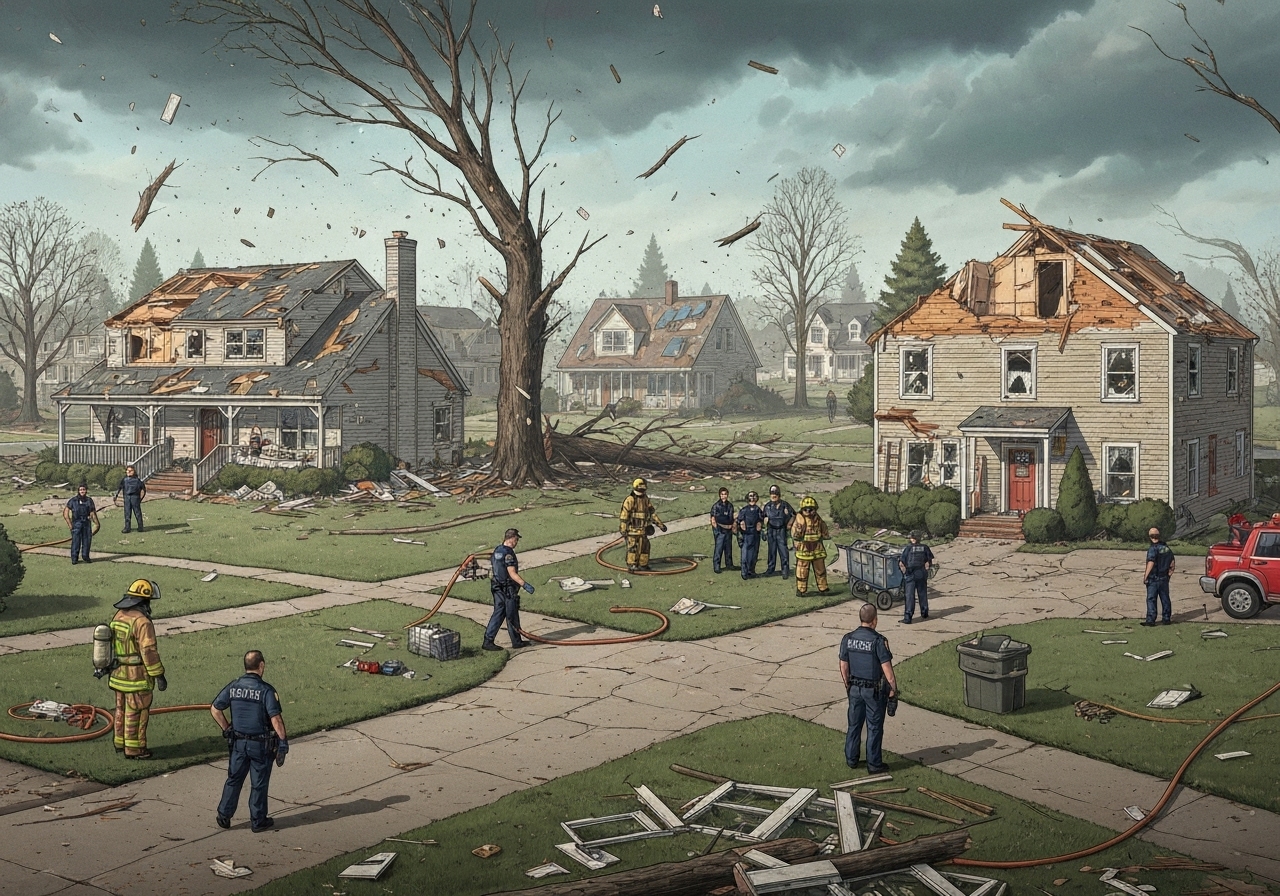 Tornado skader over 100 hjem nær Houston