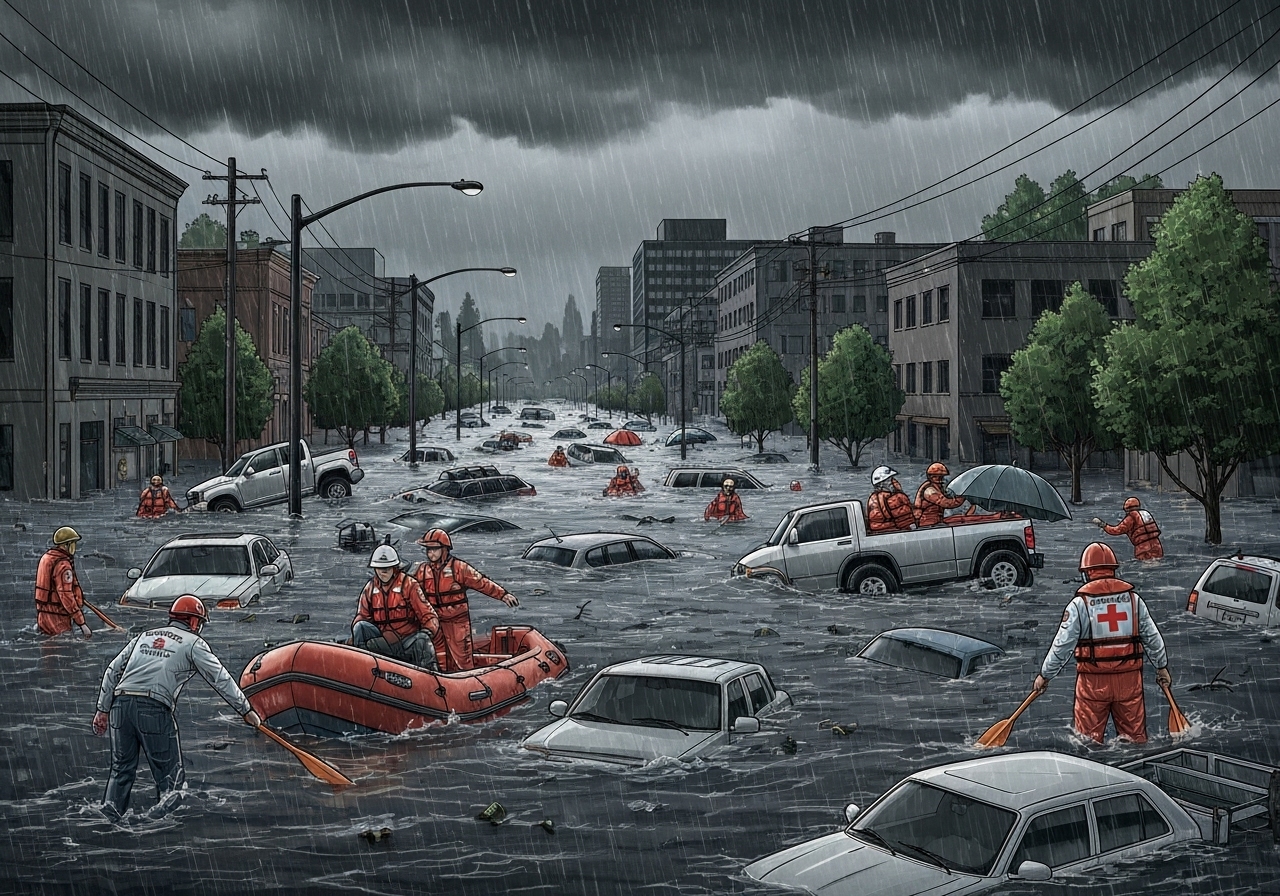 Washington rammet av rekordflom: Samfunn mobiliserer for å møte utfordringene