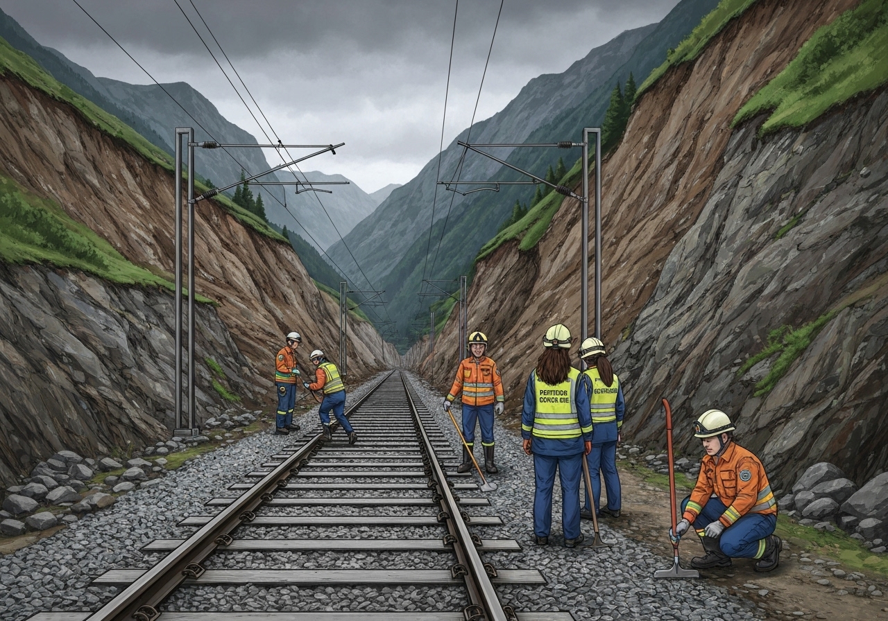 Dovrebanen stengt etter ras ved Hunderfossen