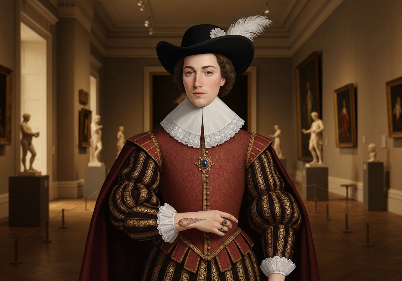 Tatovering på 1600-tallsportrett overrasker museum