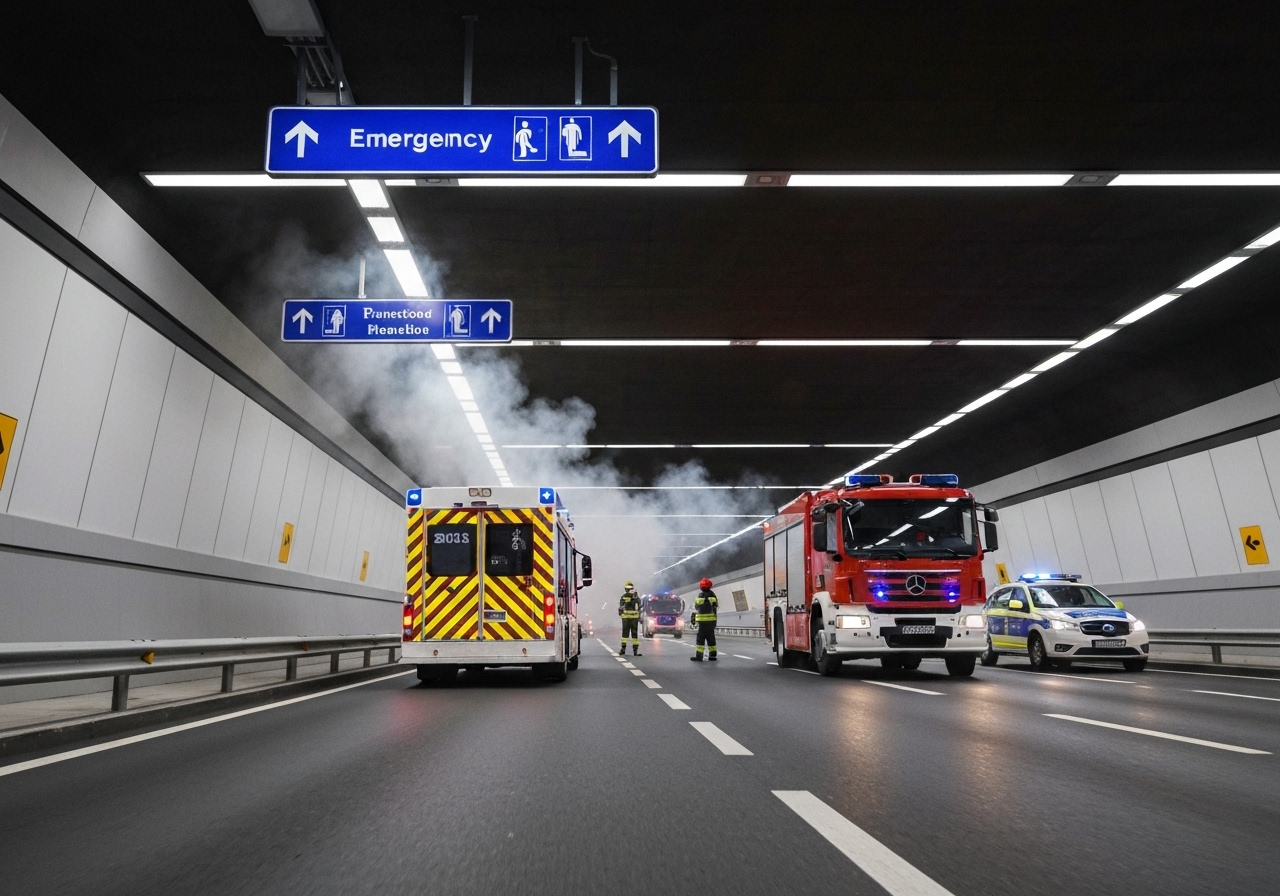 Oslofjordtunnelen stengt etter røykutvikling fra vogntog