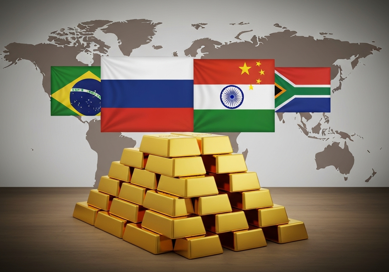 BRICS-landene kjøper 663 tonn gull i de-dollariseringens tegn
