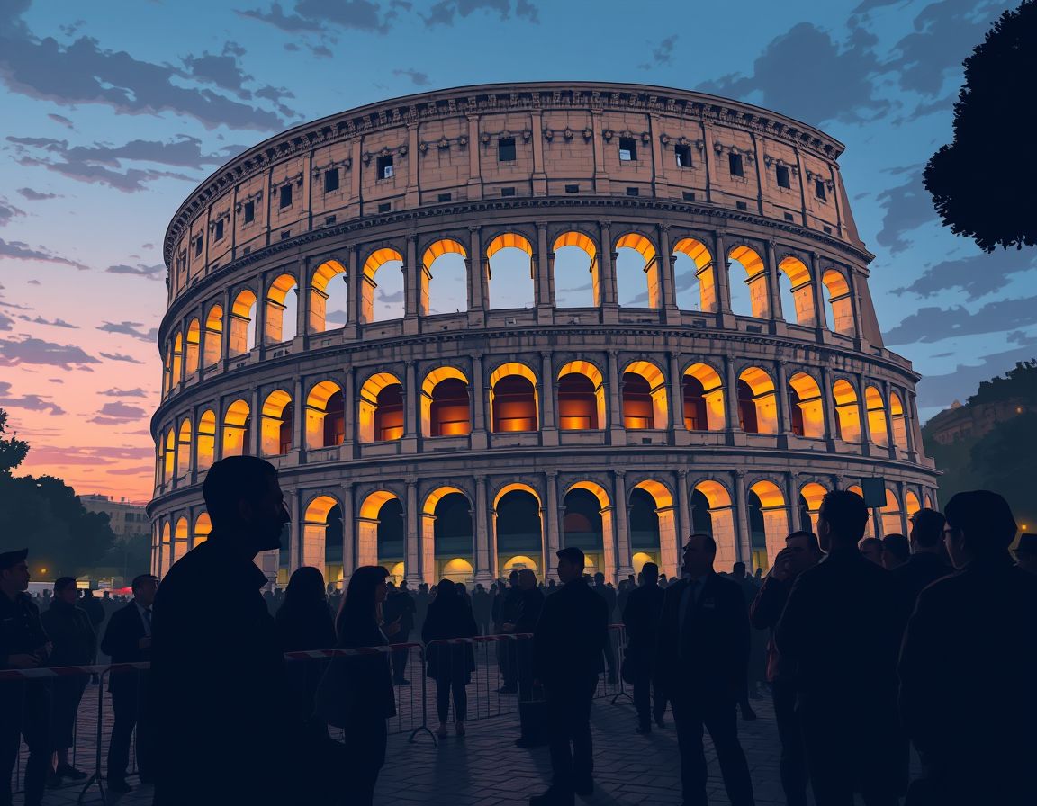 Demonstranter tok seg inn i Colosseum i Roma