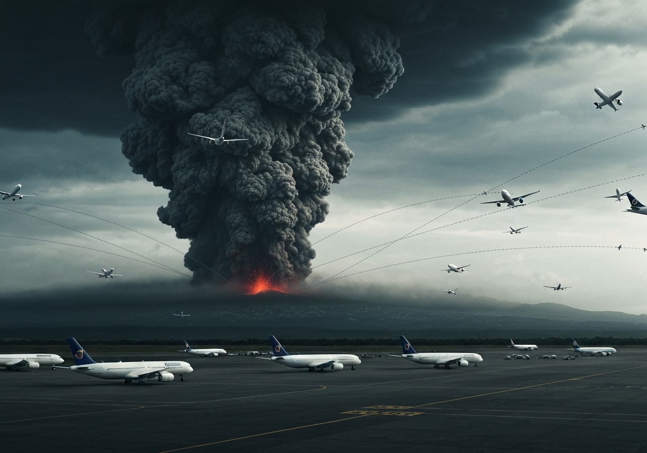 Vulkanutbrudd i Indonesia fører til over 430 kansellerte flyvninger