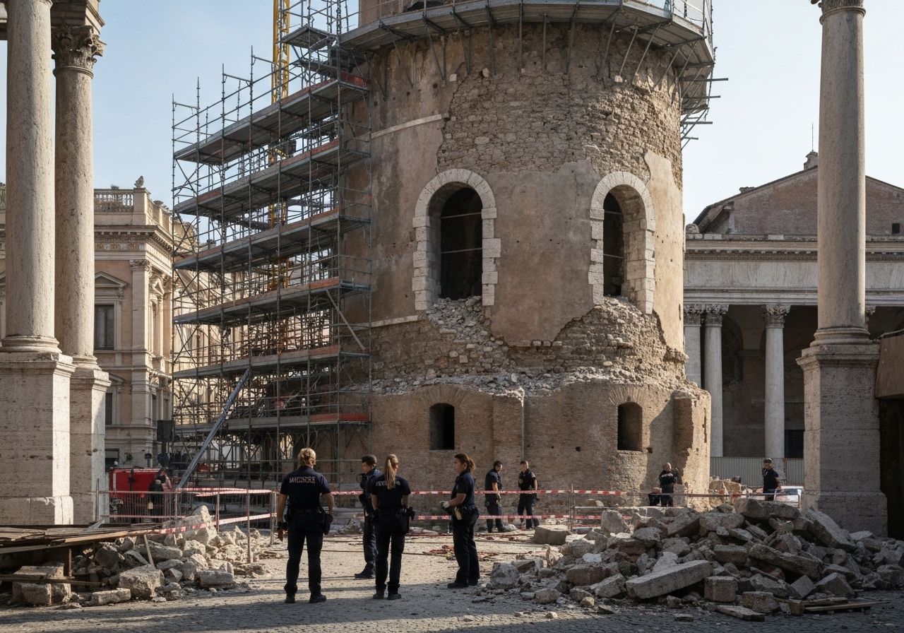 Middelaldertårn i Roma kollapset under renovering