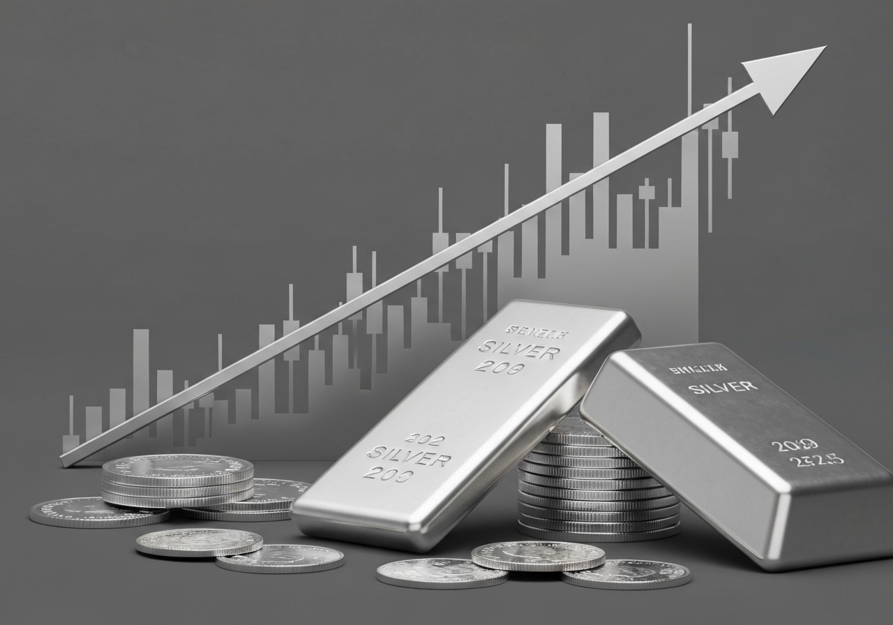 Sølvprisen når nye høyder med 165 dollar per unse