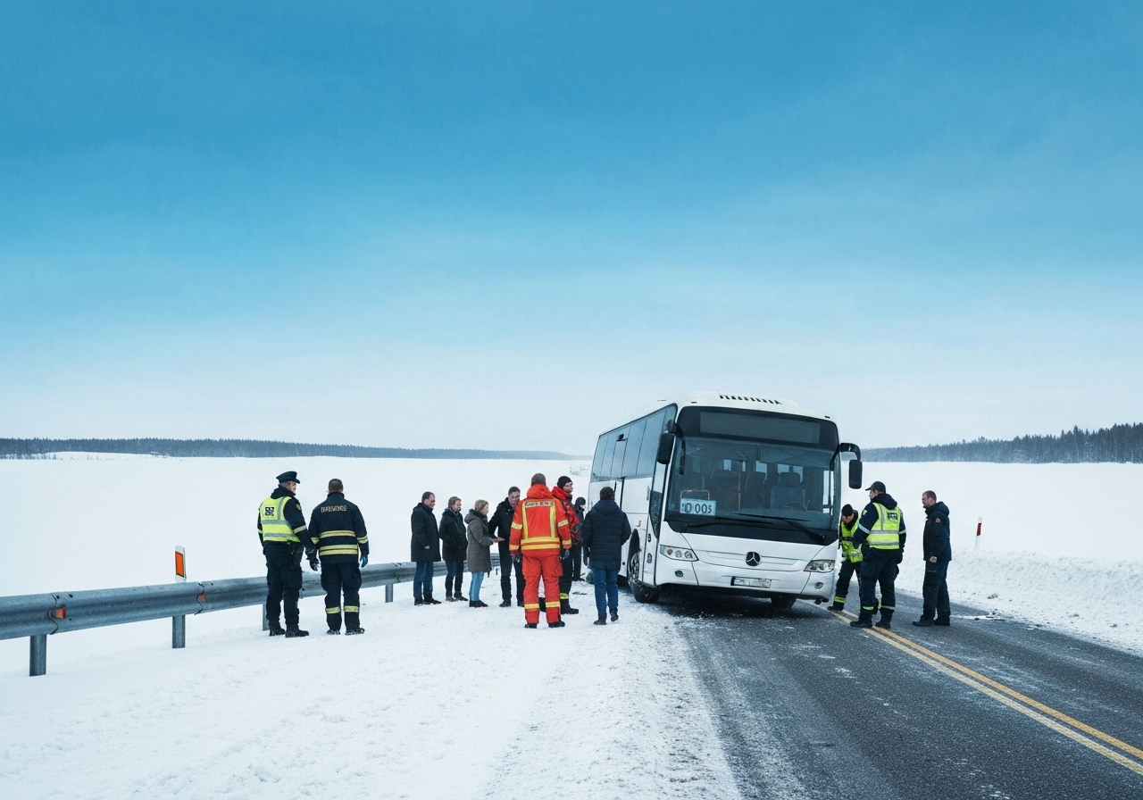 Alvorlig bussulykke i Sverige – NTNU-studenter involvert