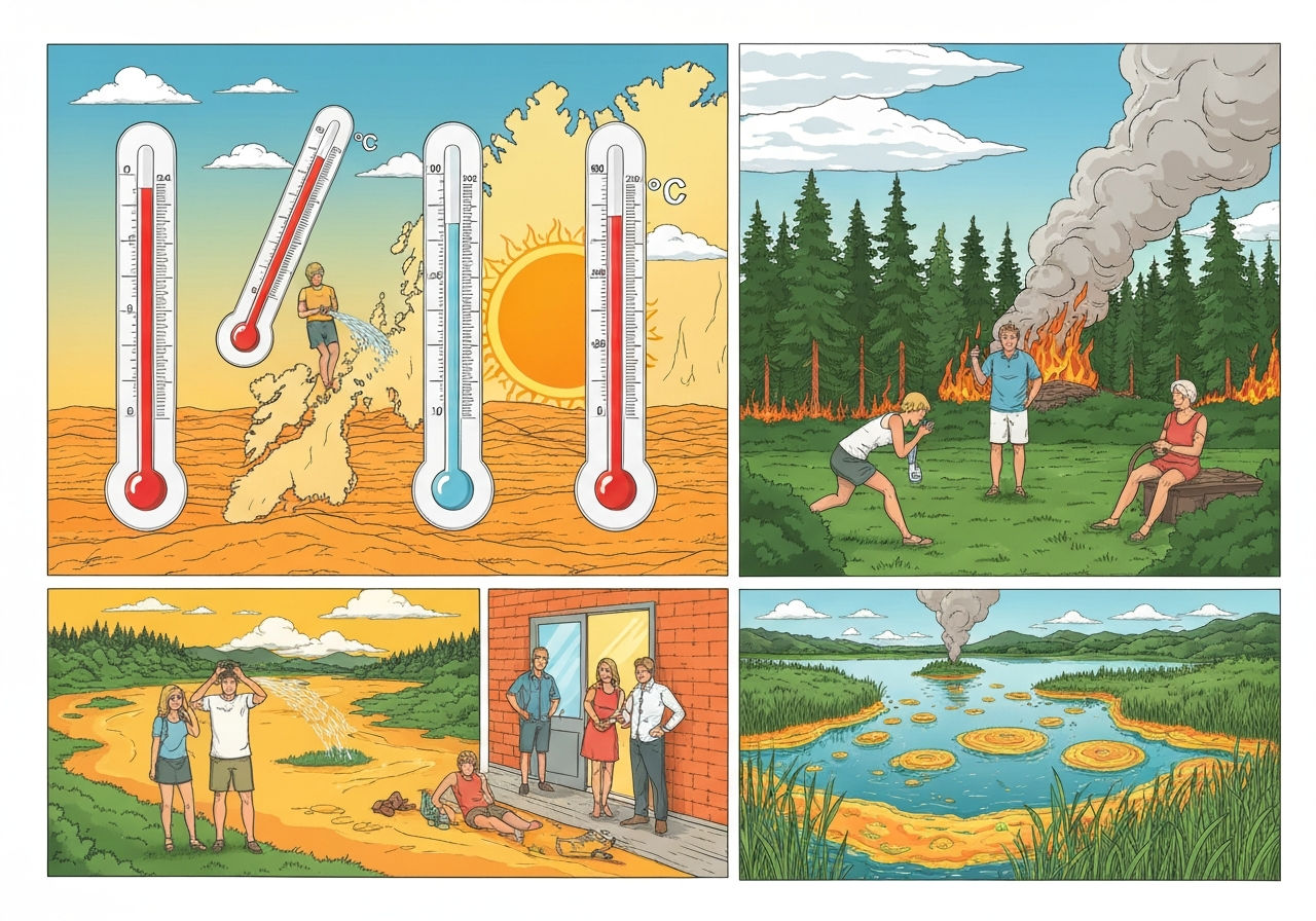Hetebølger rammer Skandinavia: Økende helse- og miljøutfordringer