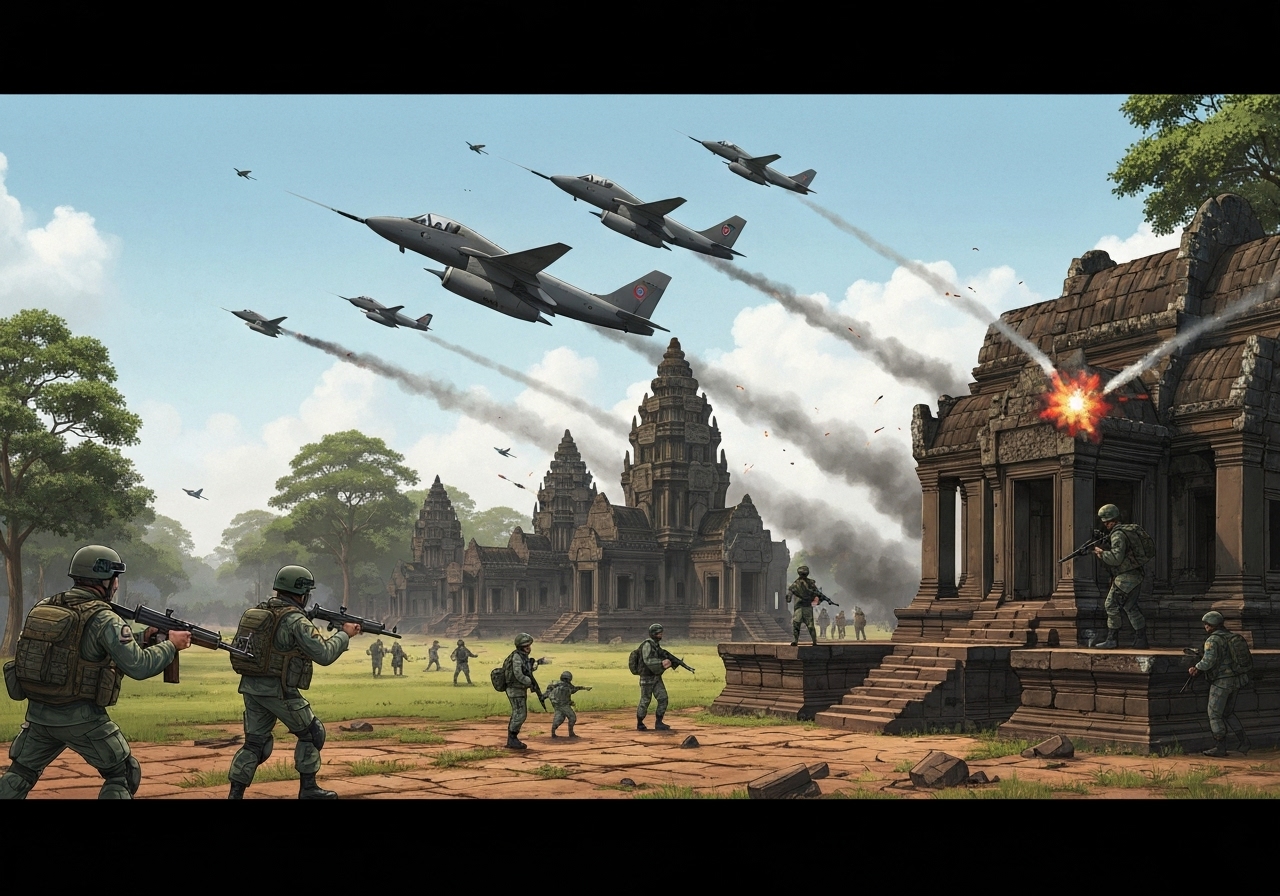 Thailand gjennomfører luftangrep mot Kambodsja etter grensekonflikt