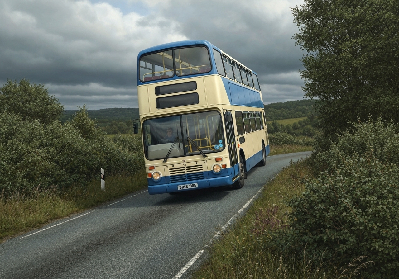 Buss i fare for å tippe av veien i Trøndelag