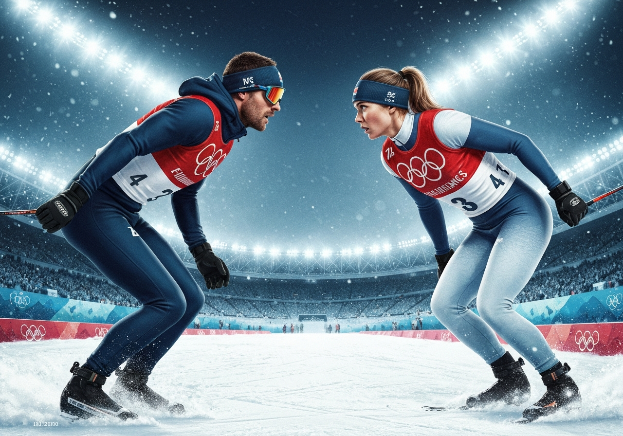 Ektepar konkurrerer mot hverandre i vinter-OL