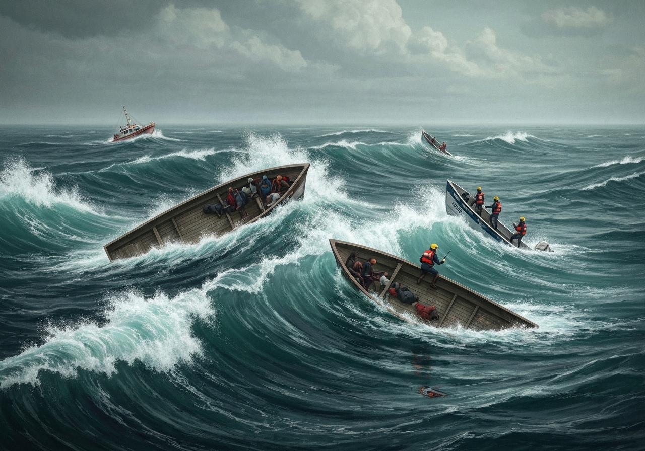 Minst fire døde etter at to migrantbåter kantret utenfor Libya