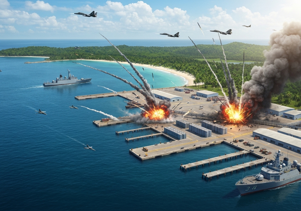 USA gjennomfører luftangrep mot venezuelansk havneanlegg