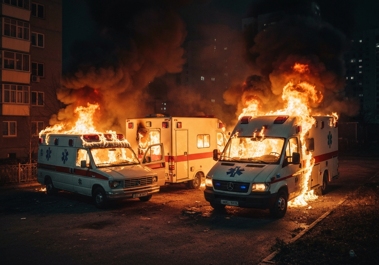 Antisemittisk angrep i London: Ambulanser satt i brann