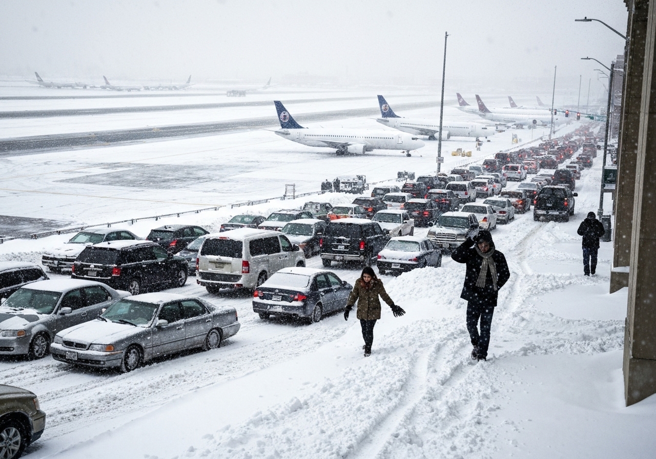 Snøstorm lammer nordøstlige USA – 1500 flyavganger innstilt
